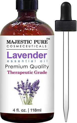 Bottle of lavender oil and dropper