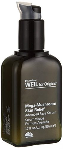 Bottle of Origins Dr. Andrew Mega-Mushroom Skin Relief Advanced Face Serum